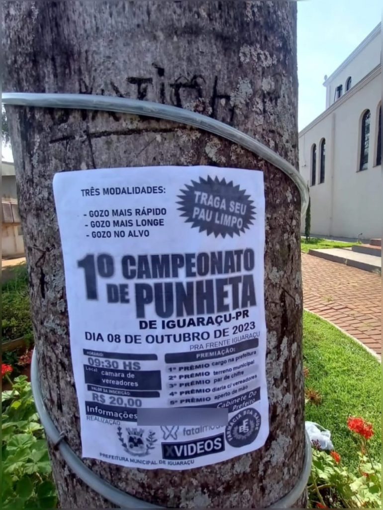 Cartaz que divulga suposto campeonato obsceno em cidade do Paraná revolta  prefeito - Portal Nosso Dia